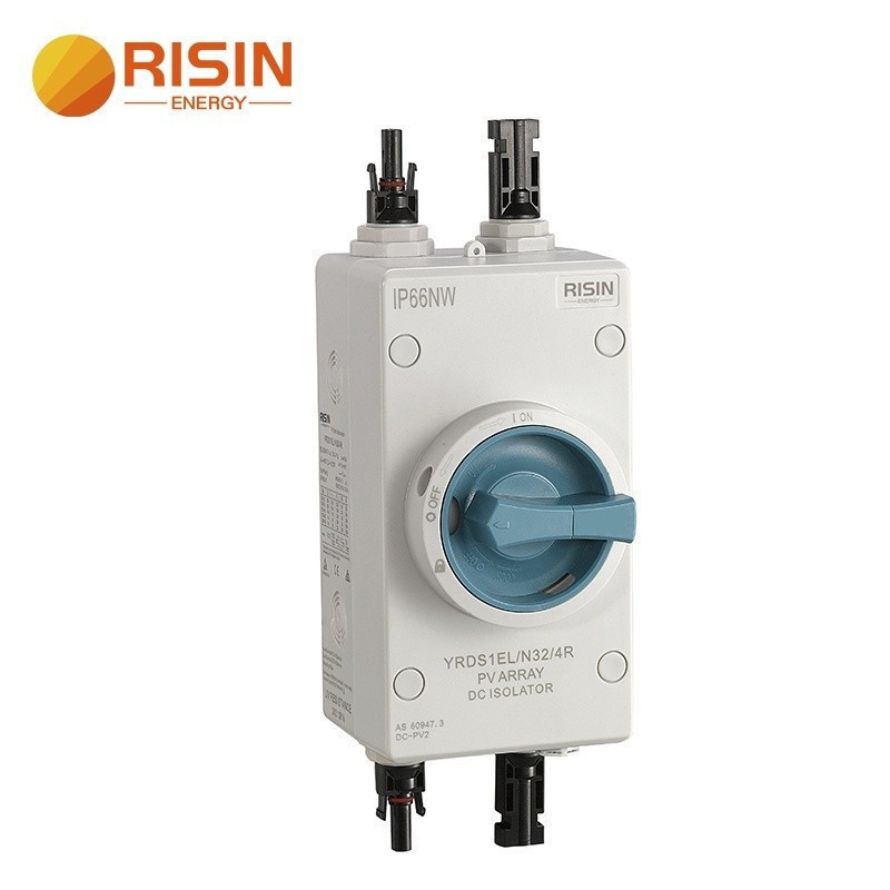 Risin พร้อมสต็อก PV ระบบ IP66 DC Isolator Switch Enclosure สําหรับระบบโซลาร์เซลล์ DC Switch Isolator