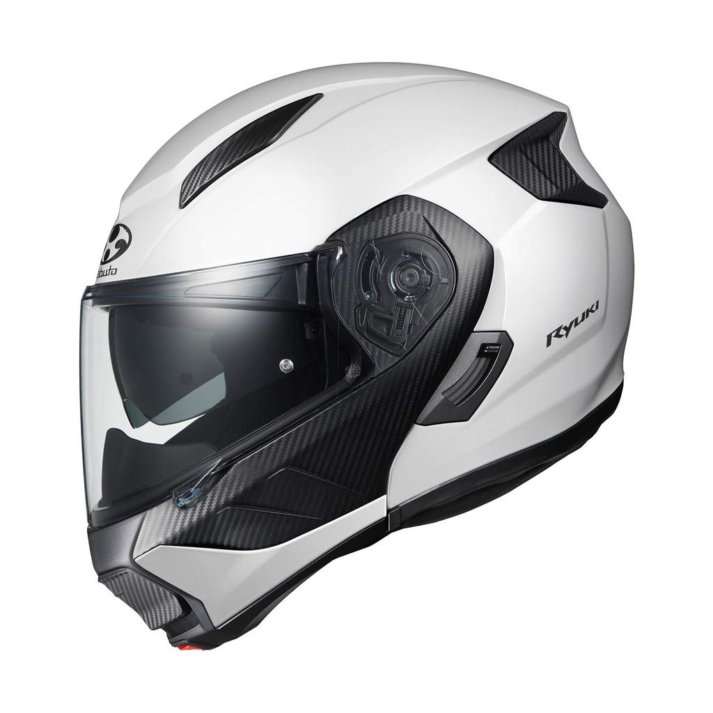 OGK KABUTO Motorcycle Helmet System RYUKI White Metallic (Size: M)