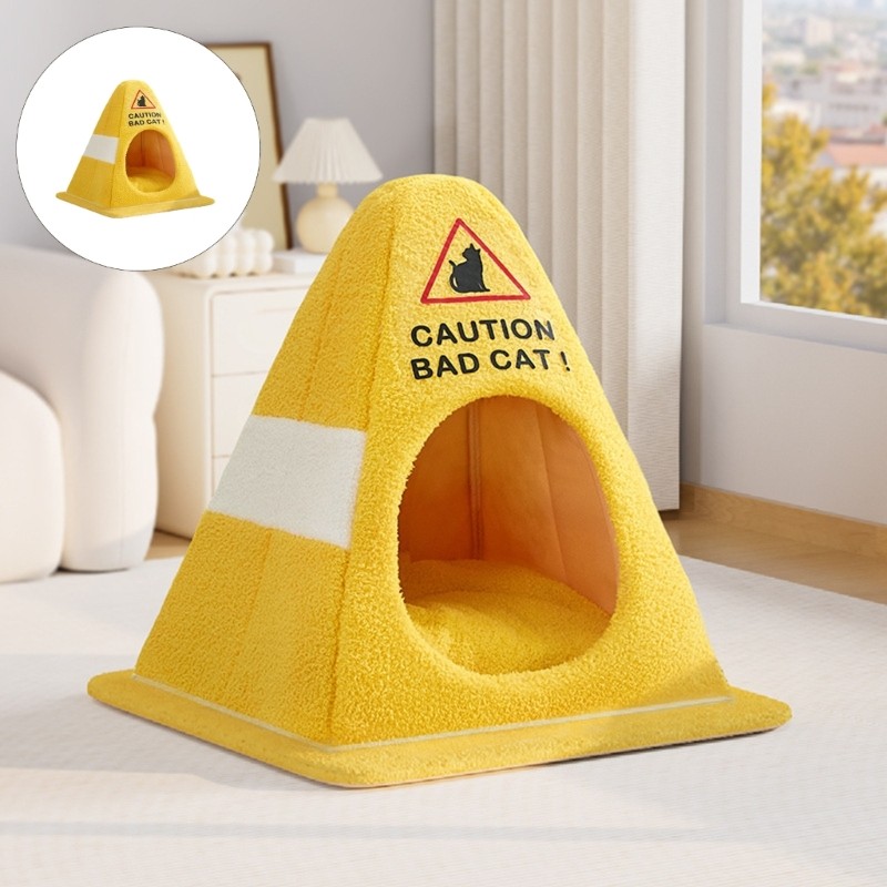 ONE ขนาดใหญ่ 56x56x52 ซม.แมวอบอุ่นเตียง Enclosed Design เหมาะสําหรับสัตว์เลี้ยงหลายตัวในครัวเรือน