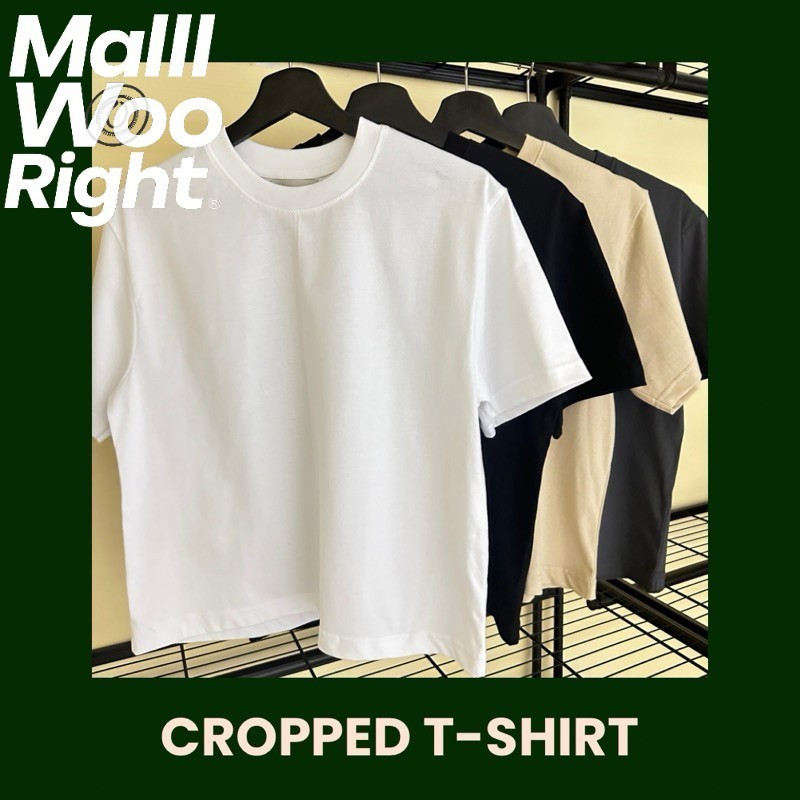 (จัดส่งตลอด 24 ชั่วโมง)Woo Right 007 [ Cropped T-Shirt] เสื้อยืดครอปฟอกเฟด ผ้าคอตตอน HY