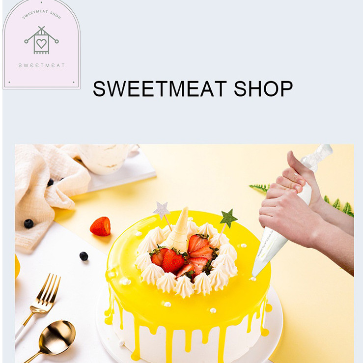 [พร้อมส่งจากไทย🚛📦] ถุงบีบ ครีม วิปครีม บัตเตอร์ครีม ใช้แล้วทิ้ง ห่อละ100ใบ 335 336 337