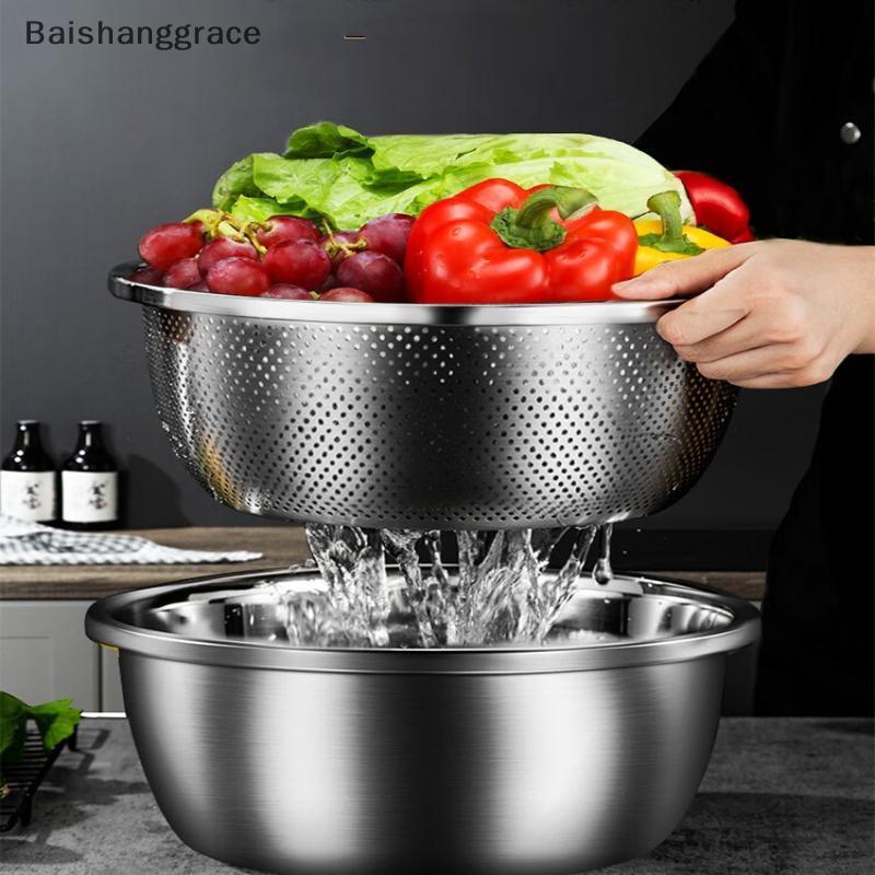 Baishanggrace กรองอ่างล้างหน้า Makapal สแตนเลสกรอง Big Blander อุปกรณ์ครัวเกรดอาหาร Drainer HHT