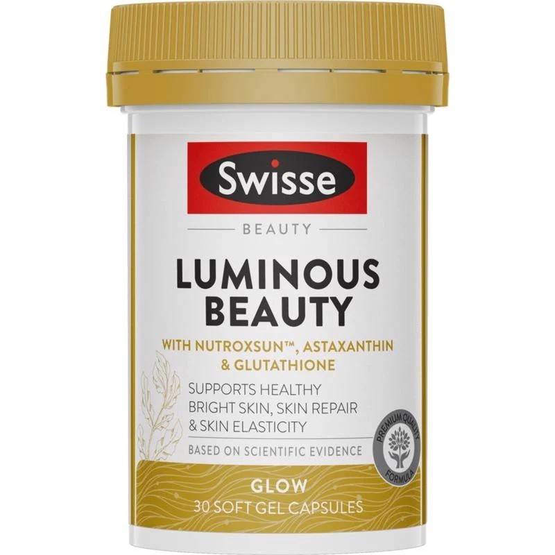 Swisse Beauty Luminous Beauty 30 Soft Gel Capsules สูตรป้องกันแสงแดดและรอยดำ