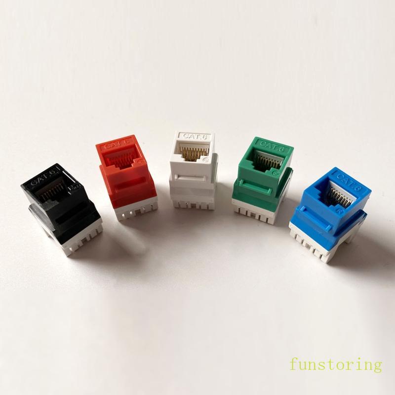 FUN Ethernet Wall Plate Keystone Jack Wall Plate RJ45 Keystone Coupler ใส่หญิง Cat6 Keystone แจ็ค