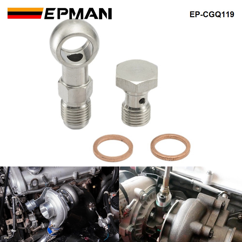 EP  รถ Banjo Bolt M14x1.5mm ถึง 6AN -6 Turbo น้ําหล่อเย็น GT25 GT28 GT30 MHI TD05 TD06 EP-CGQ119