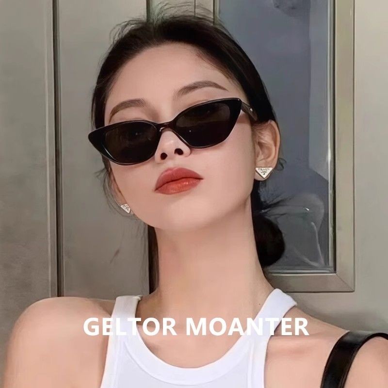 GM Official Cat Eye แว่นกันแดดผู้หญิง High-End Moisture-Feeling แว่นตาป้องกันรังสีอัลตราไวโอเลตพร้อม