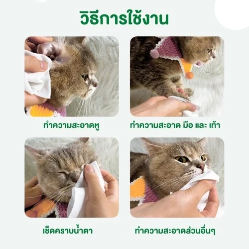 ทิชชู่เปียกสัตว์เลี้ยง 120 แผ่น แมว-สุนัข กลิ่นหอม thumbnail 3