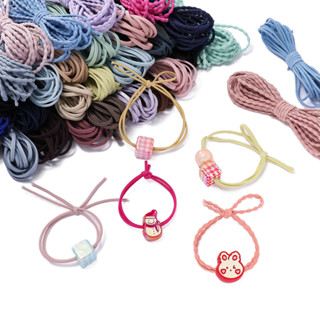 2-5เมตร ยางยืดแบบแบน 3mm สายรัดผม คุณภาพสูง สําหรับ DIY ทําส…