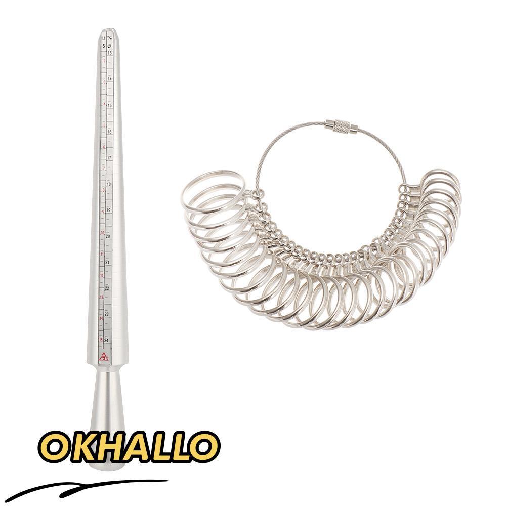 OKHALLO Finger Ring Sizer อุปกรณ์เสริมวัด Stick Professional แหวน Sizer เครื่องมือ