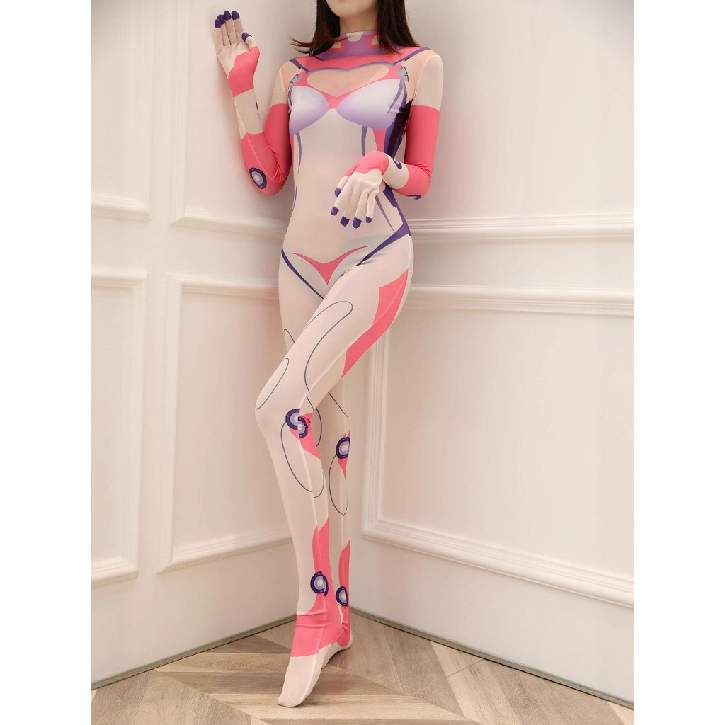Women's Evangelion Cosplay Asuka One-Piece Costume Daji Watch Kiana Stage Performance Outfit
