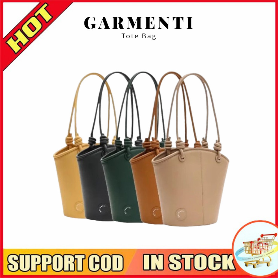 【สินค้าพร้อมส่ง】💯แท้ Garmenti กระเป๋าถือ กระเป๋าสะพายไหล่ กระเป๋าทรงถัง