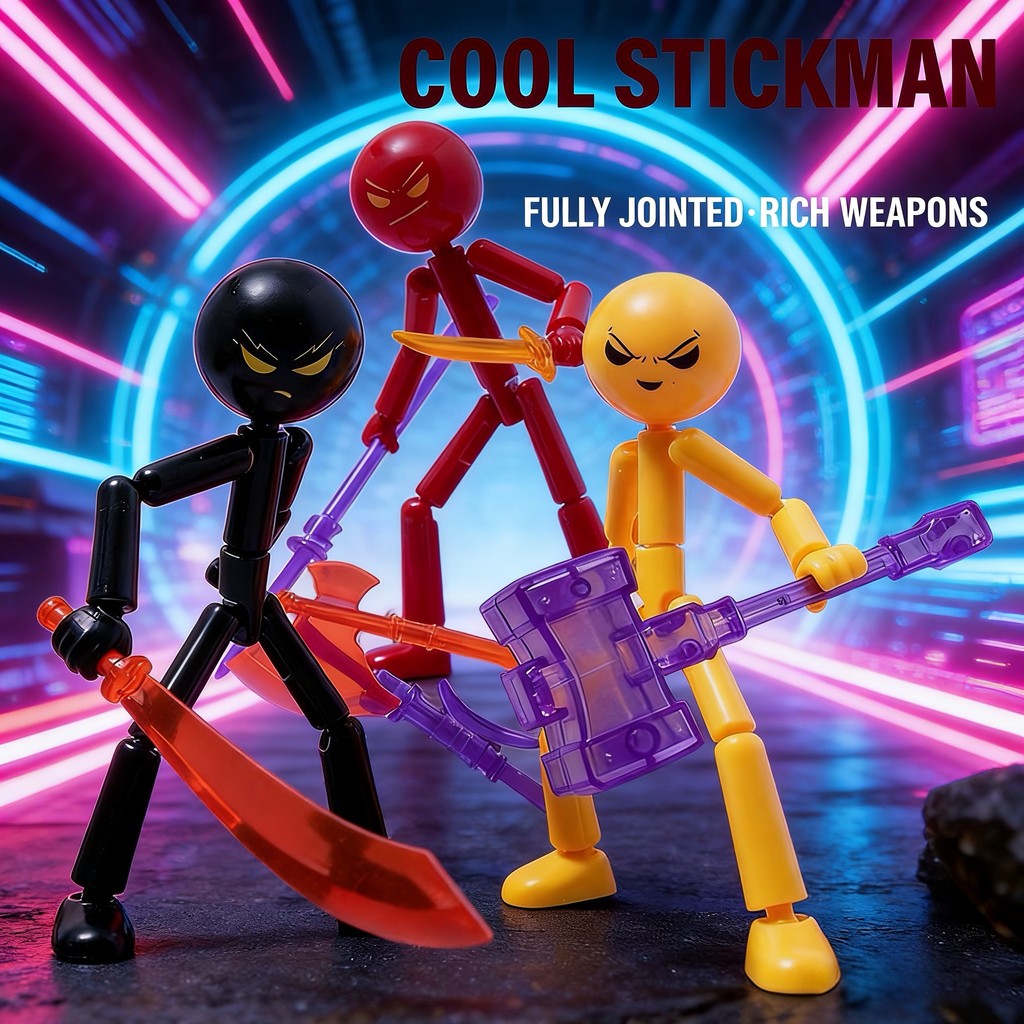 💥🎁Articulated Stickman Action Figure Building Blocks | ชุดตัวต่อข้อต่อเคลื่อนไหวได้ DIY ประกอบเอง ของเล่นเสริมพัฒนาการ STEM สำหรับเด็กผู้ชาย ตุ๊กตาสะสมเคลื่อนไหวได้