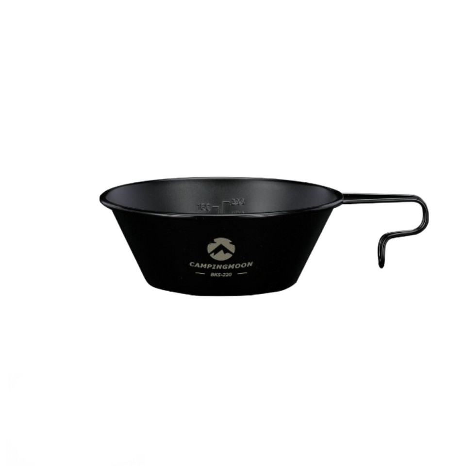 CAMPINGMOON BKS-360 450ml ถ้วย Sierra สีดําสแตนเลส