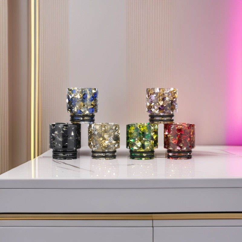 3.2-Exclusionly Supply 810 Diamond Resin drip tip 810 ปลายหยดสีรุ้ง tfv12 Prince