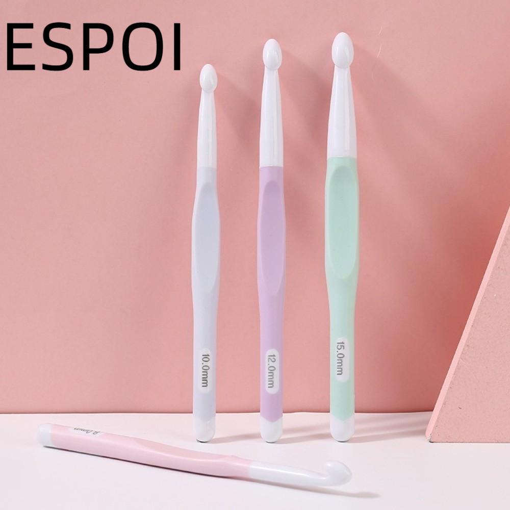 ESPOI 4/5PCS ตะขอโครเชต์,ดอกไม้เรซิ่น Grips ลื่นเข็มถัก,ที่มีประโยชน์เครื่องมือถักเส้นด้ายถัก 2.0-6.0 มม.สานเข็มใช้ในบ้าน