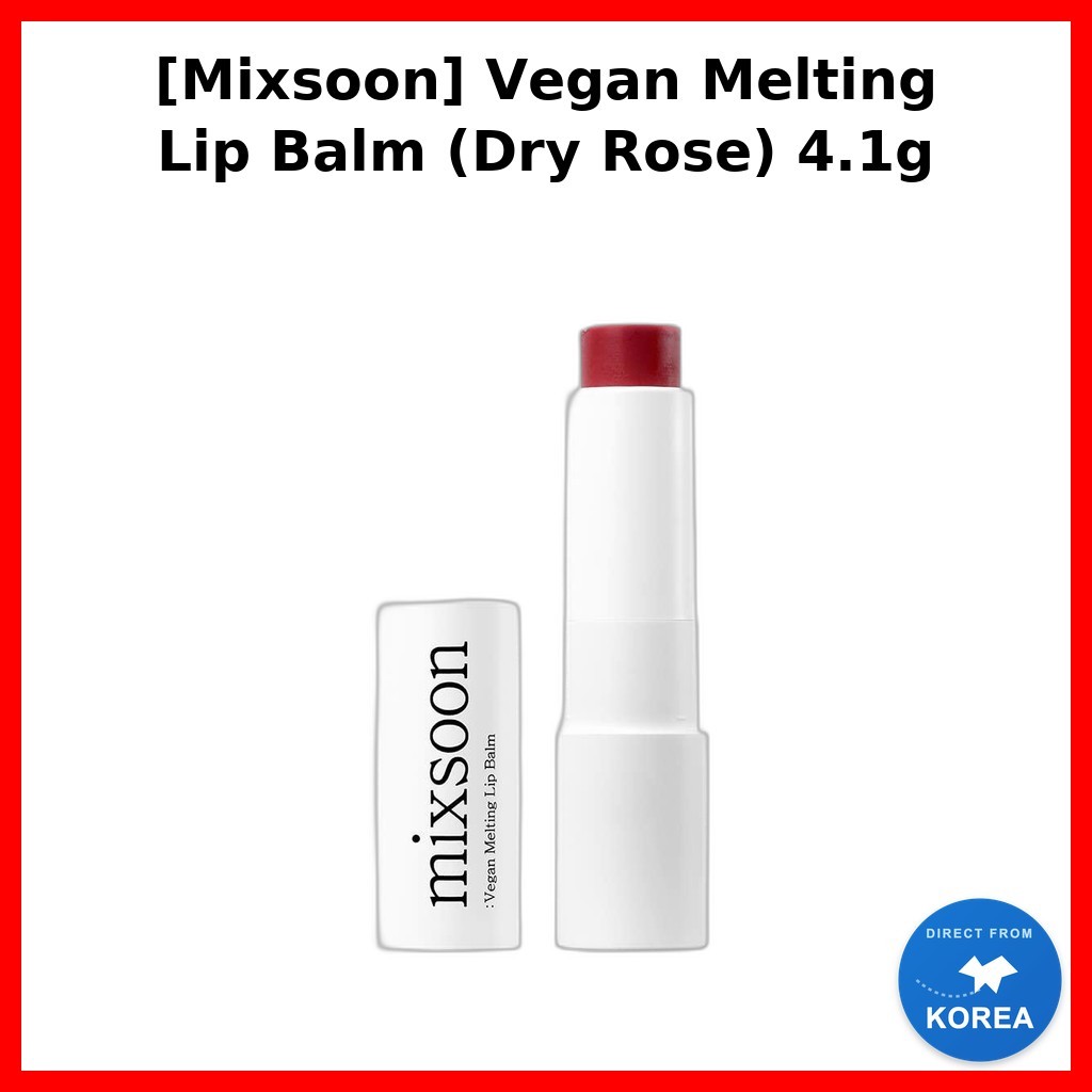 [Mixsoon] Vegan Melting Lip Balm (Dry Rose) 4.1g / ลิปบาล์มเกาหลี / สูตรมังสวิรัติ / ของแท้ 100% โดย
