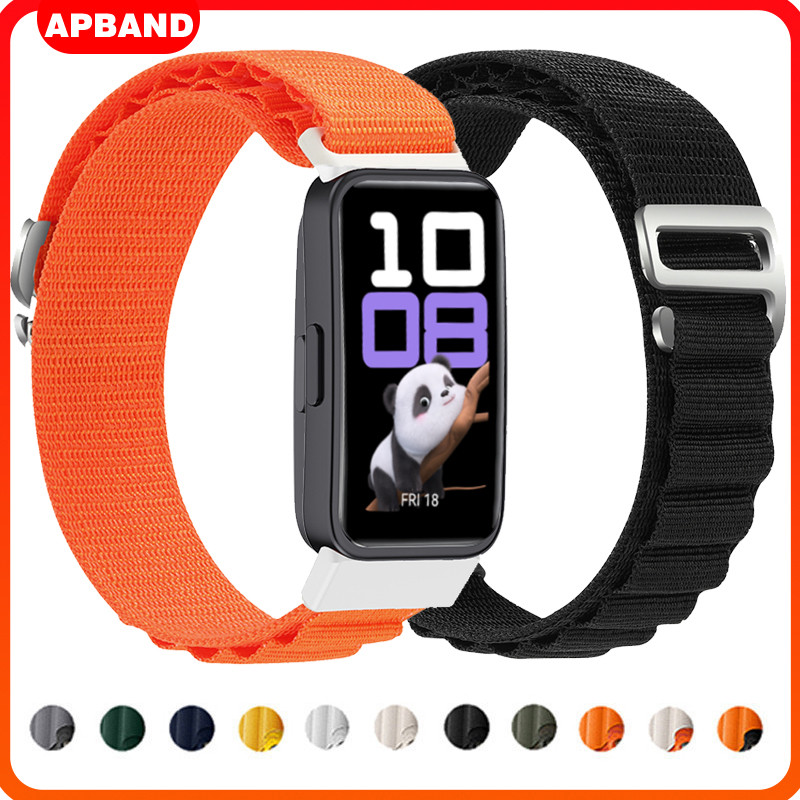 สายกีฬา Alpine Loop Nylon for Huawei Band 10 9 8 NFCเปลี่ยนสายรัดปรับได้สร้อยข้อมือนาฬิกาสมาร์ท