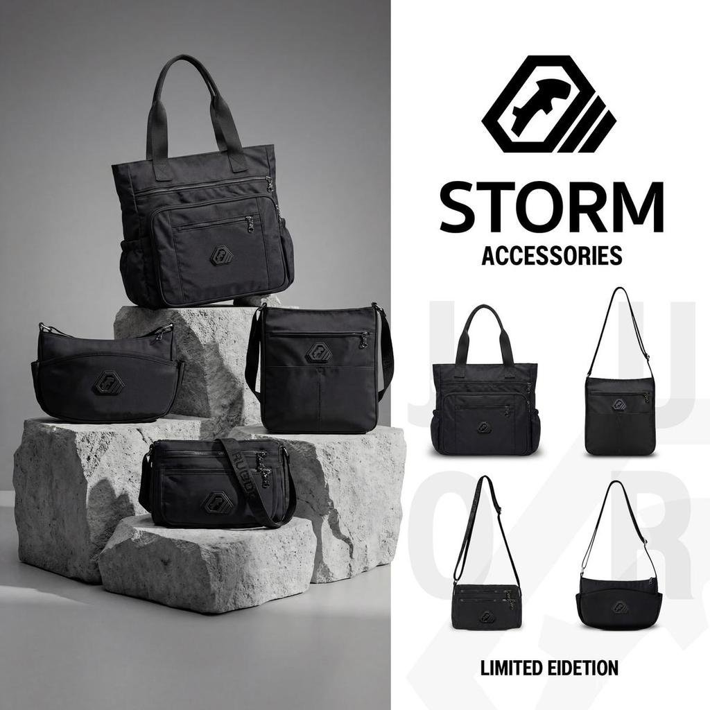 [บริษัทหลัก] กระเป๋าผ้าไนลอนพรีเมี่ยม RUDEDOG ของแท้ - "STORM" COLLECTION – JQFH