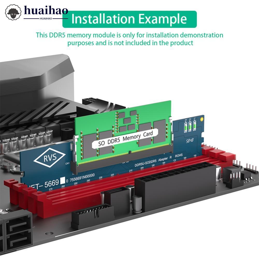 HUAIHAO แล็ปท็อป DDR5 RAM ถึง SO DDR5 U-DIMM เดสก์ท็อปอะแดปเตอร์การ์ดเครื่องทดสอบหน่วยความจํา SO DDR