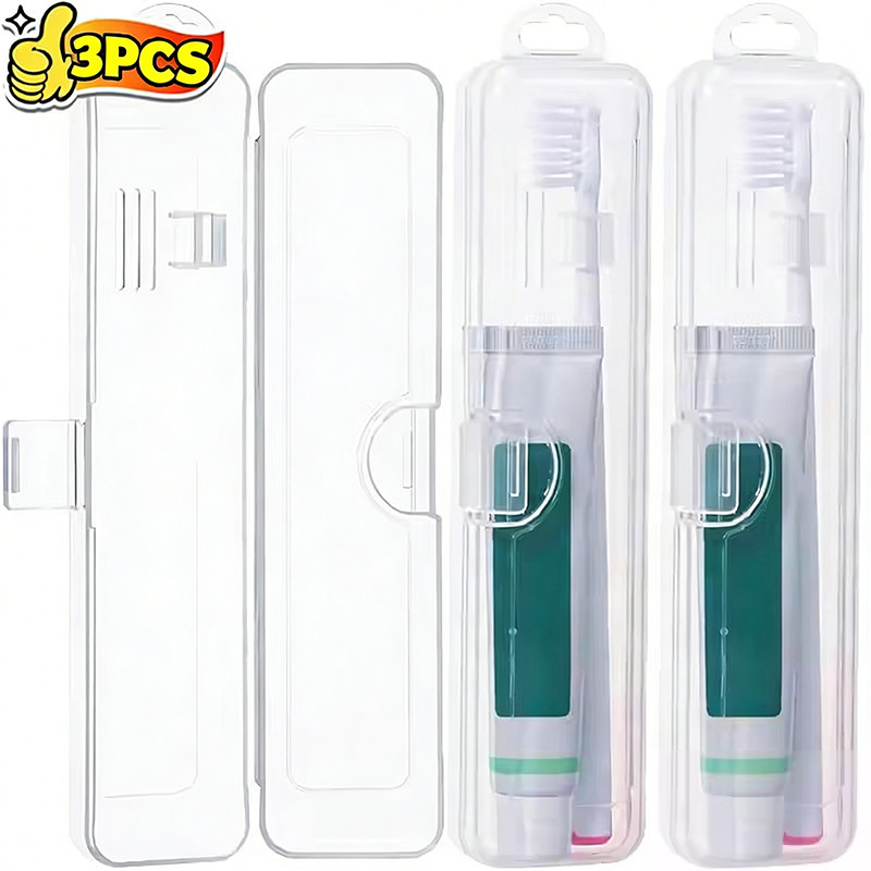 กล่องเก็บแปรงแต่งหน้าแบบพกพา 1/3 ชิ้น - S/M/L Transparent Sundries Contaniners Home Organizer