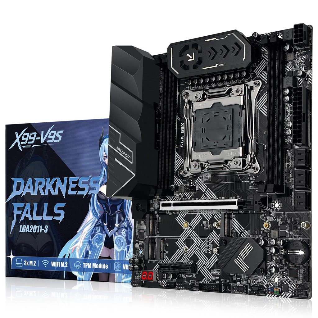 In Stockเมนบอร์ดเมนบอร์ดX99 V9Sเมนบอร์ดC612 TPM2.0สี่ช่องDDR4