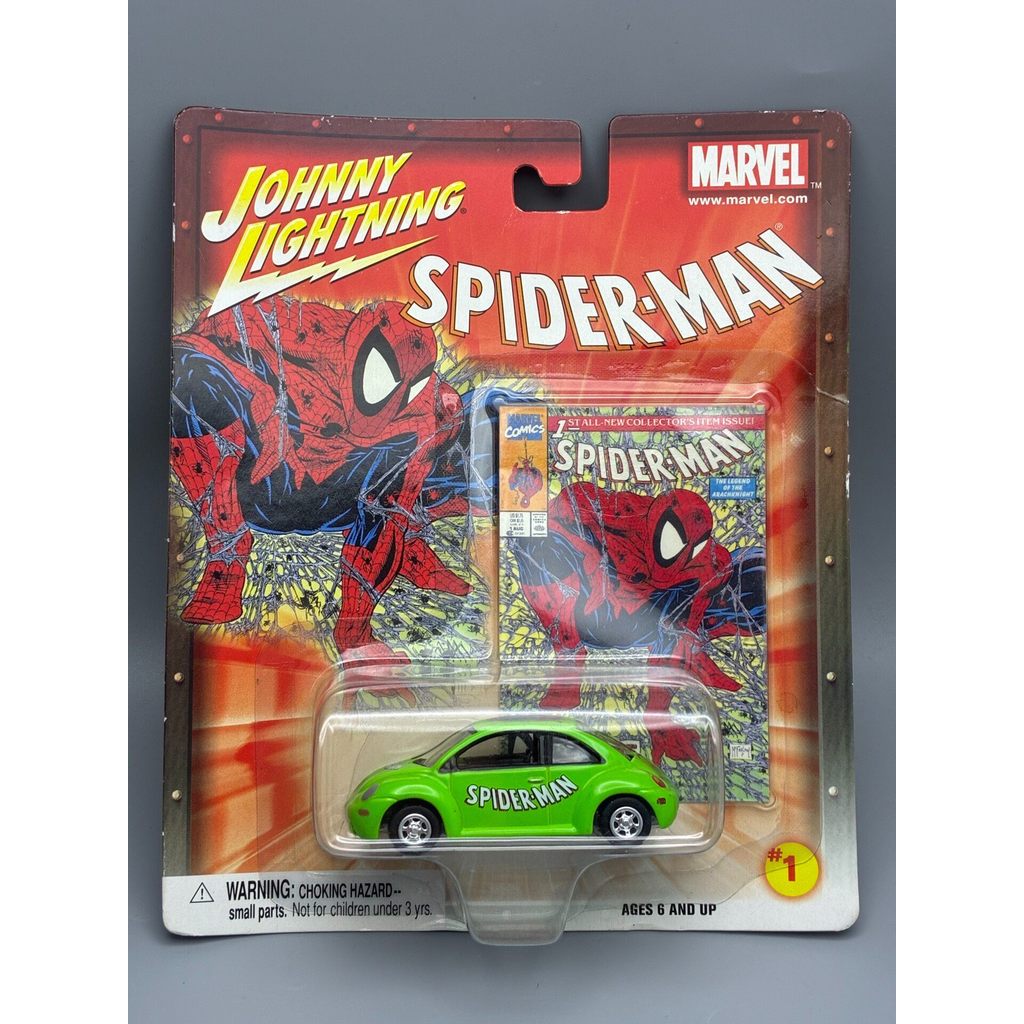 1/64 Johnny Lightning Johnny Lightning Marvel spiderman Series No. 1 Volkswagen Beetle มหัศจรรย์สไปเ