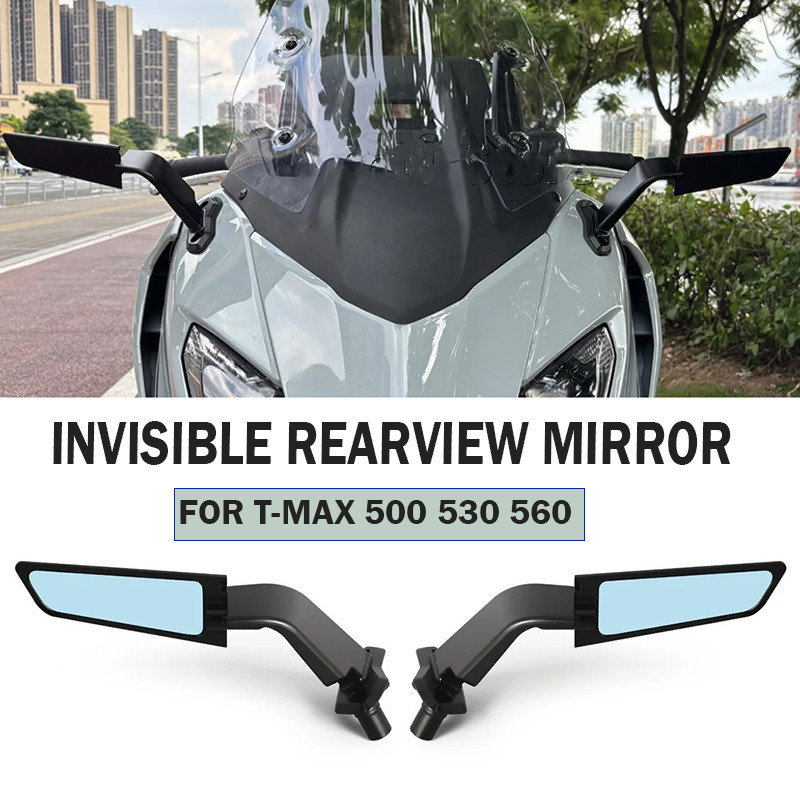 อุปกรณ์เสริมรถจักรยานยนต์กีฬา Winglets กระจกสําหรับ Yamaha TMAX 560 2025 TMAX500 T-MAX530 ปรับ Wing กระจกมองหลัง