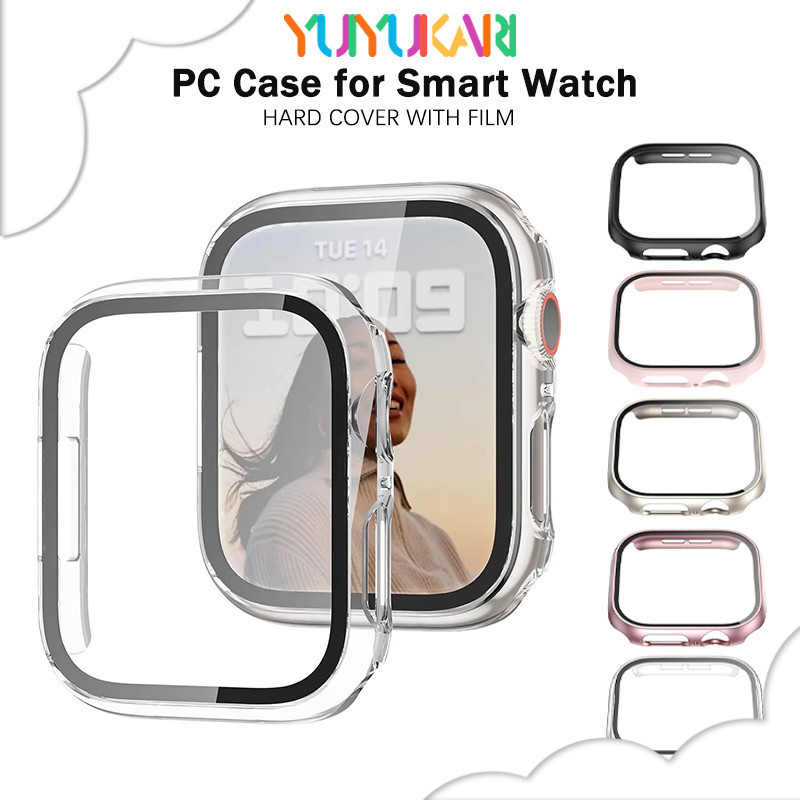 กระจกนิรภัย PC กรณีแสดง for Apple Watch Iwatch Ultra /SE 3 2 Series 11 10 9 8 7 6 5 4 3 49มม 45 41 40มม 46มม 42มม