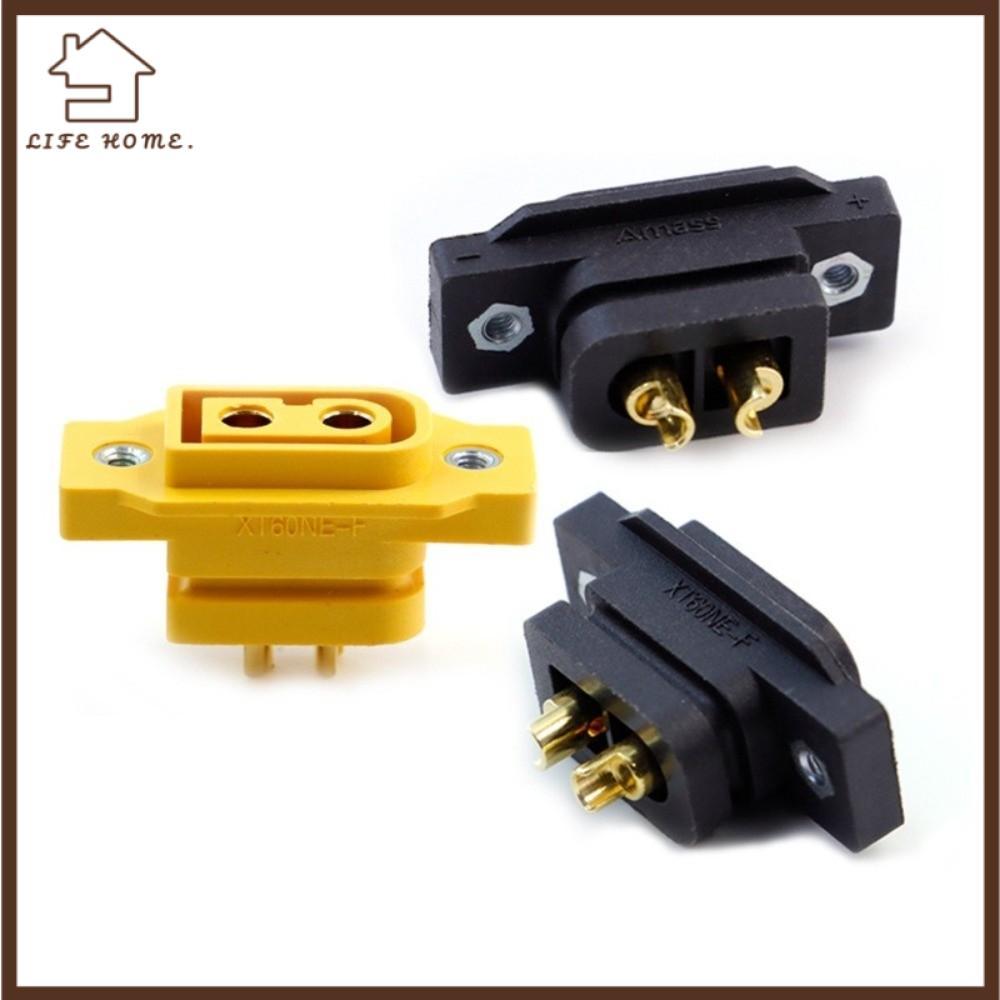 YELGIRL 5 ชิ้น XT60NE-F ปลั๊ก, 3.5 มม./4 มม.สีดําสีเหลือง XT90NE-F Connector, Gold Plated DC500V Ama
