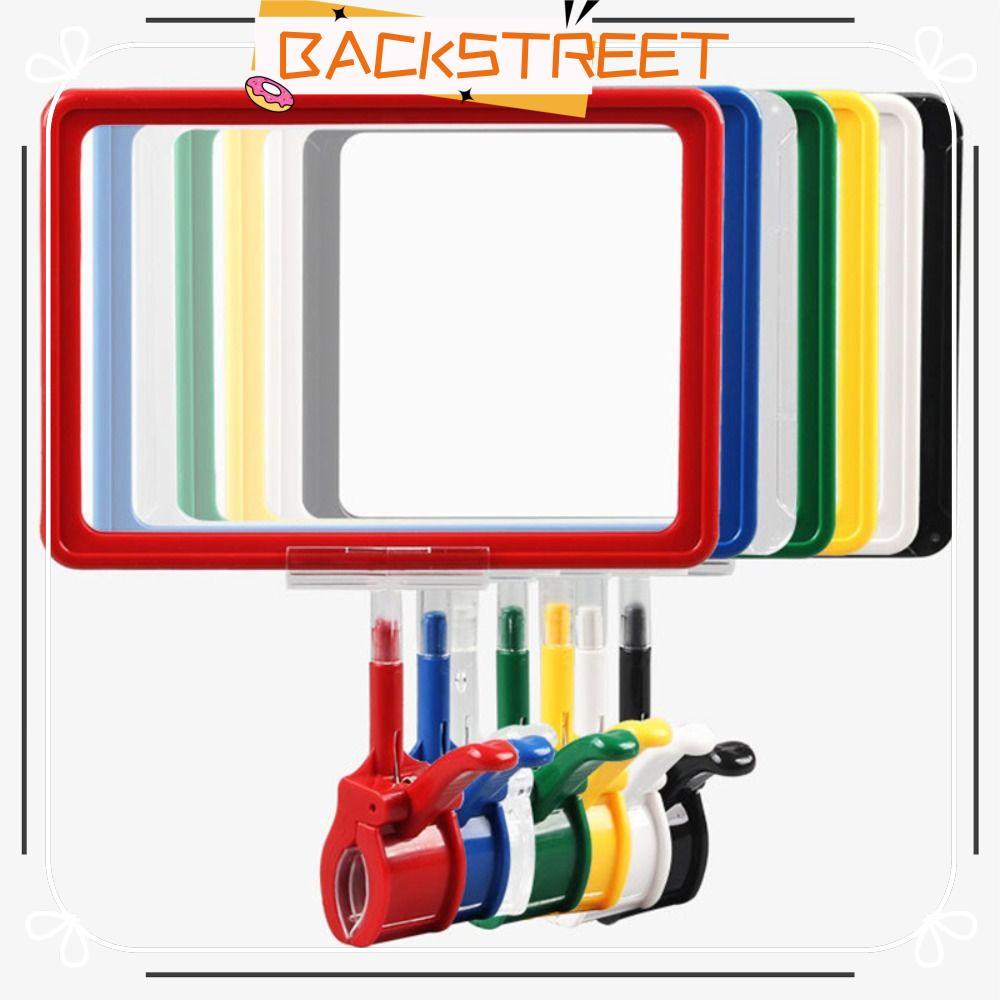 BACKSTAGE Merchandise Price Display Clip, สีพลาสติก Price Tag Clip, คุณภาพสูงหมุนได้ A4/A5 ป้ายผู้ถื