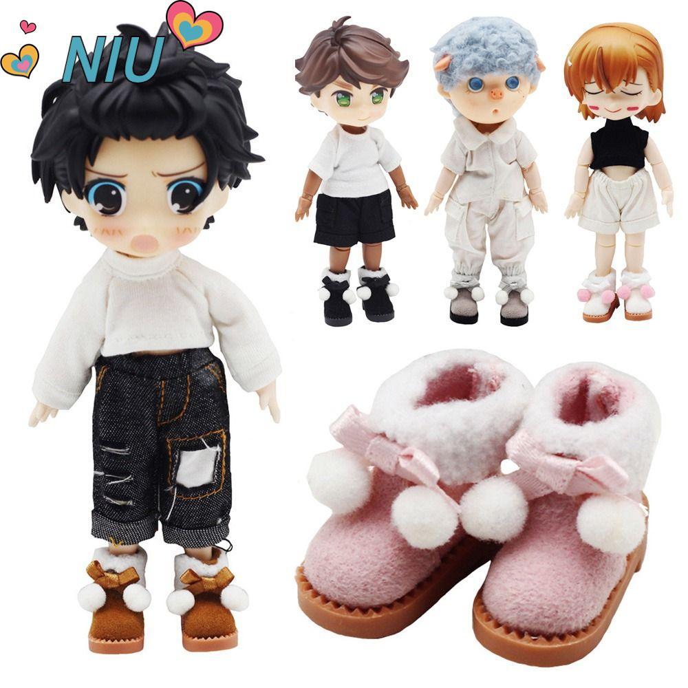 NIUYOUJS รองเท้าหนังสําหรับ obitsu11GSCbody9OB11 Handmade 5 สีตุ๊กตารองเท้า