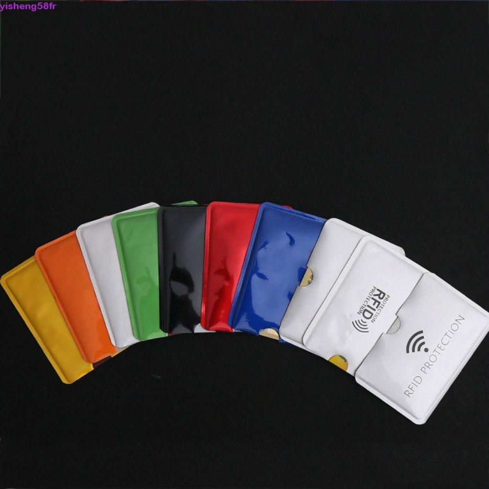YISHENG ID Card Protector Blocker Shielding สัญญาณ 10 ชิ้น Anti-Theft RFID Card อลูมิเนียมฟอยล์กระเป