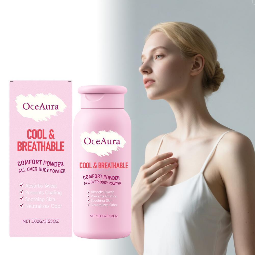 Family-care Talcum Powder, 100g แป้งอัดแข็งดูดซับอย่างอ่อนโยนสําหรับใช้ในชีวิตประจําวัน ให้แห้ง J4a2