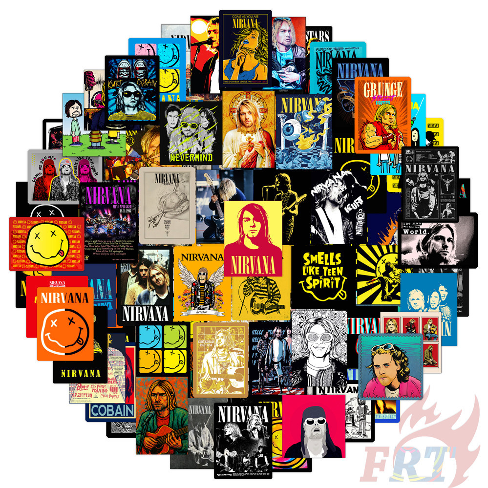 135ชิ้น/เซ็ต ❤ วงร็อค . Nirvana Q-2 Mini Diary Manual สติ๊กเกอร์ ❤ DIY แฟชั่นสมุดภาพอัลบั้มตกแต่ง De