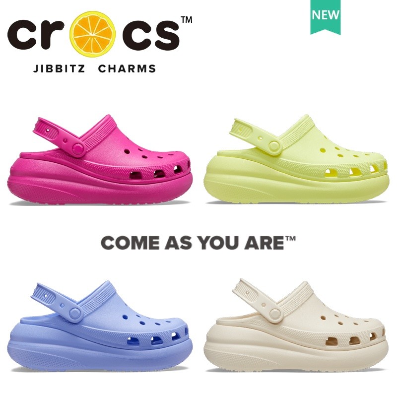 Crush Women Platform Clog พื้นรองเท้าหนาสบายน้ําหนักเบาฤดูร้อนกลางแจ้ง#207521