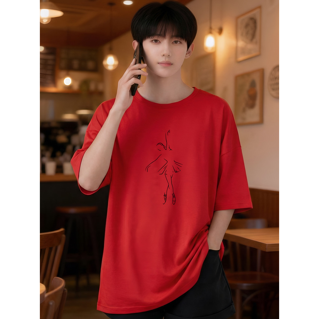 2X554 Lelaki Baju T เสื้อผู้ชาย Tshirt M-5XL คอกลม Crop Top ขนาดใหญ่ Plus ขนาดเกาหลีสไตล์เสื้อยืด To