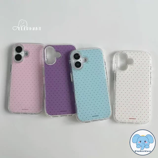 เคสไอโฟน 17 15 13 เคสIMDพื้นขาว ลายจุดสีสดใสฮิต สำหรับ iPhone 13 16 15 17 air 12 14 Pro Max 15 16 14 Plus 15 14 Pro