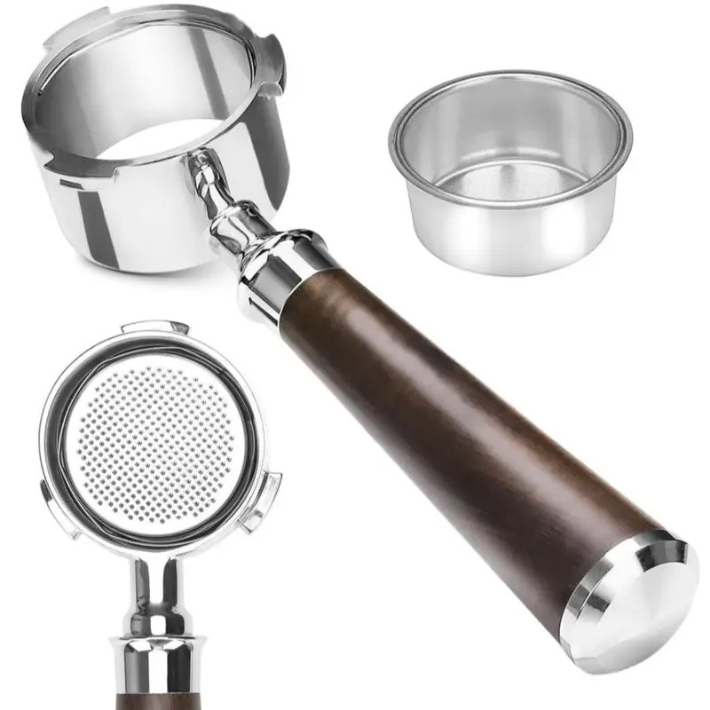 51mm Bottomless Portafilter 3 หู, Professional Espresso Portafilter 51 มม.สําหรับ Delonghi EC680, EC