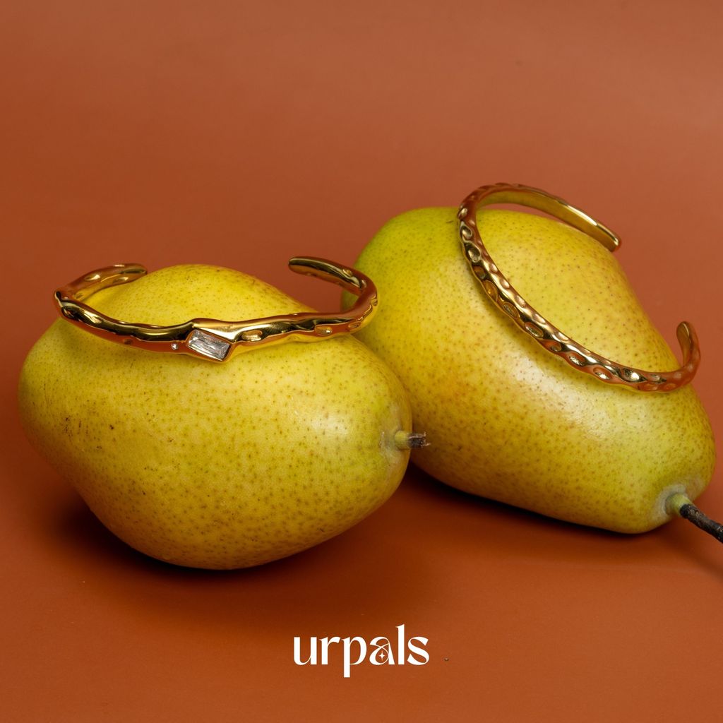 URPALS กำไล Stainless ชุบทอง18K เกรดคุณภาพสูง ใส่อาบน้ำ ออกกำลังกายได้