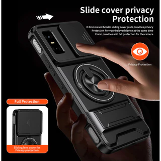 เคสเกราะกันกระแทก Magnetic Heavy Duty สําหรับ Infinix GT 30 20 PRO 5G แท่นชาร์จไร้สายเคสโทรศัพท์พร้อมฝาครอบกล้องสไลด์