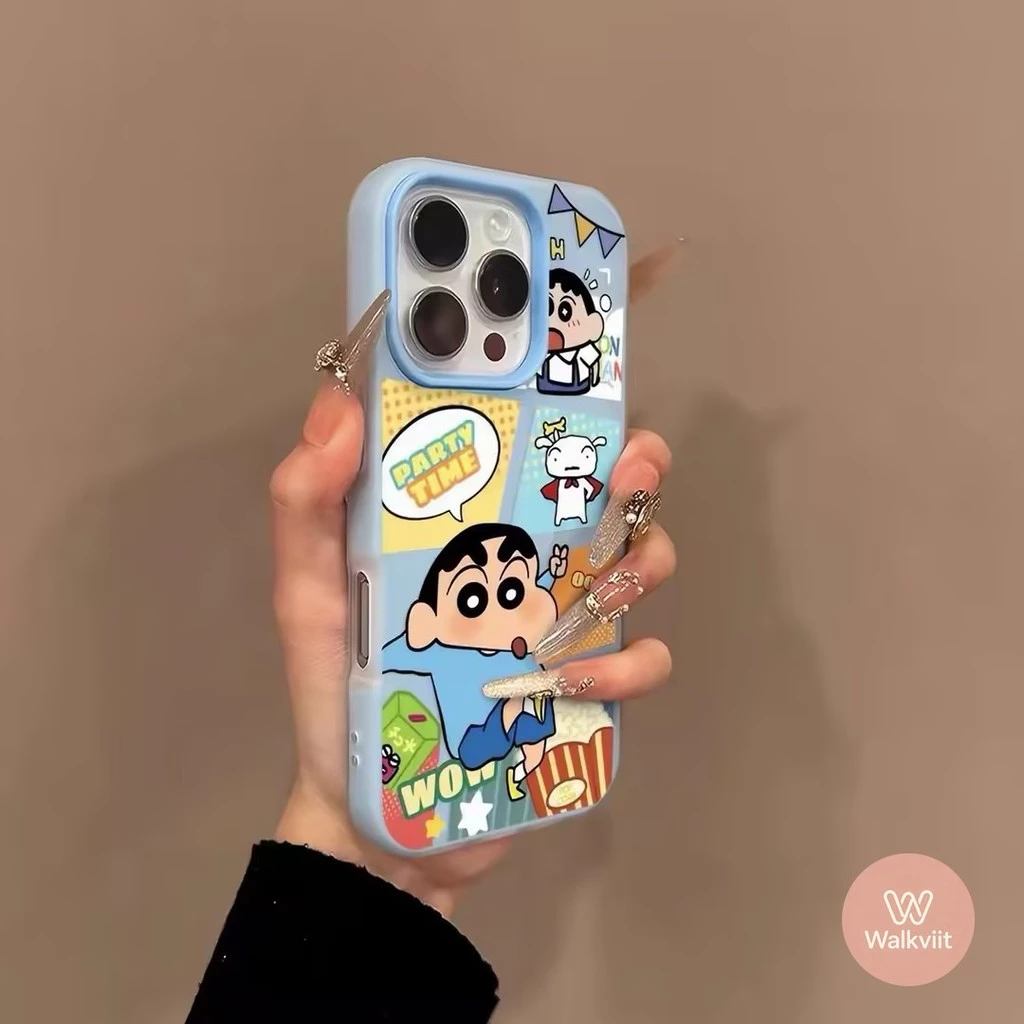 สำหรับ OPPO Reno 11 16F 5 5F 8T 15F 10 12 13F 12F 5z 6 6z 13 14 14F 13F 15 การ์ตูนตัวละครเครยอนชินจัง ใหม่ 2 ใน 1 ปกอ่อน