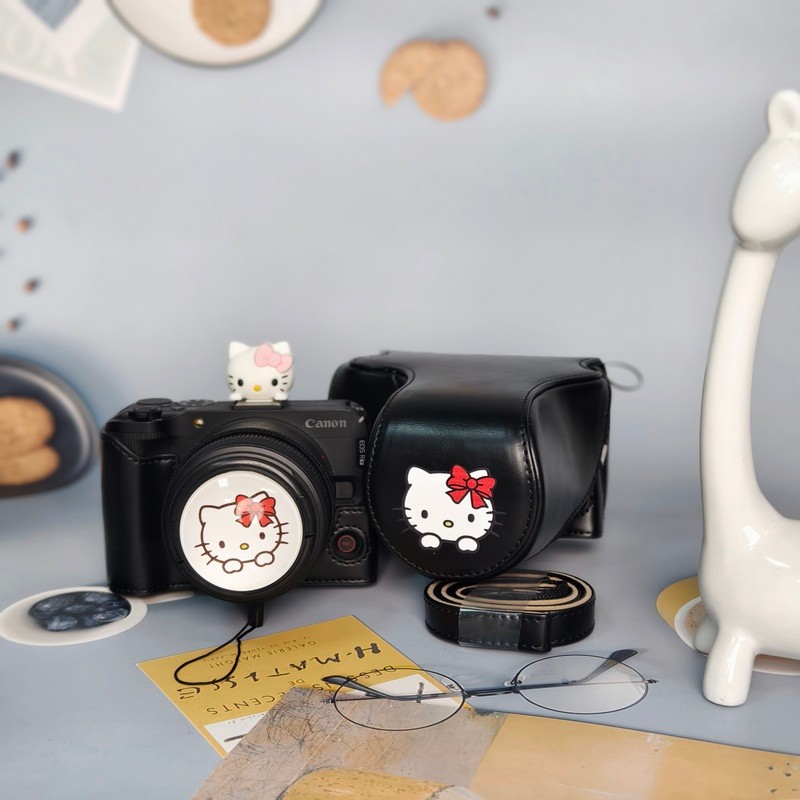 เหมาะสําหรับ Canon r50v เคสหนัง r50v เคสป้องกันฟรี Disassembly Direct Pick-up แบตเตอรี่ Canon R50V ก