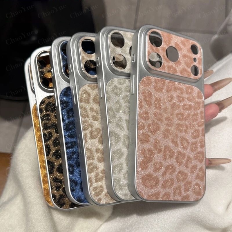 เคสโทรศัพท์ลายเสือดาวชมพูหรูหรา สำหรับ iPhone 11 12 13 14 15 16 17 Pro Max Plus Air กันกระแทก เคสโทรศัพท์นุ่ม TPU ครบชุด ป้องกันการตก เคสหลังแฟชั่น