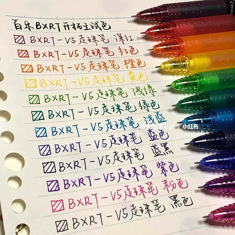 ญี่ปุ่น Japan PILOT PILOT BXRT-V5RT กดปากกาเจลสอบปากกาสีดํานักเรียนใช้ปากกาสีญี่ปุ่น 0.5m