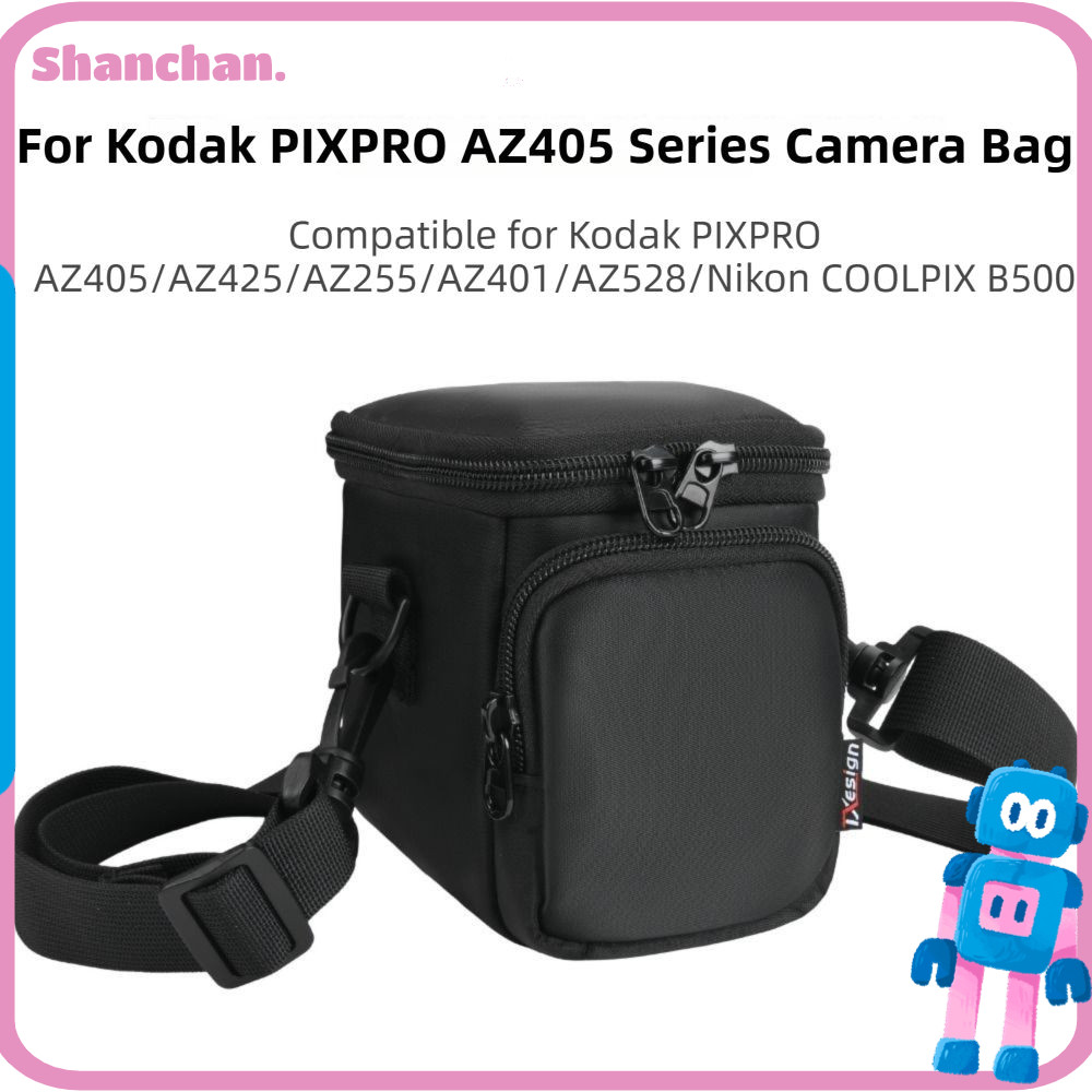 SHANCHAN ที่เก็บกล้อง, กระเป๋าเดินทางกันกระแทกแบบ Dual-pocket, มีสายสะพายป้องกันรอยขีดข่วนป้องกันการ