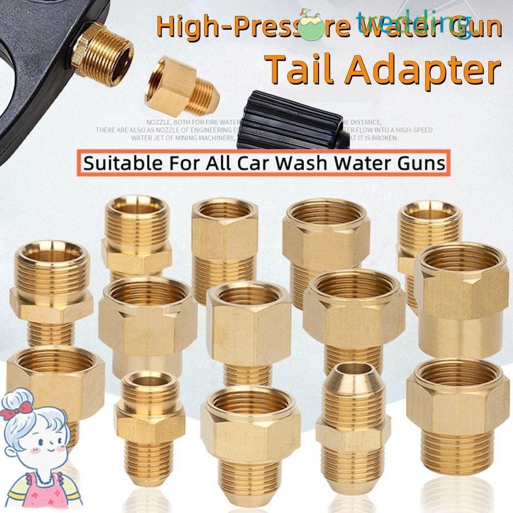 TREDDING491 1 ชิ้นชายหญิงอะแดปเตอร์, F/M 3/8 "M14 M18 M22 ด้ายท่อเชื่อมต่อ, ทนทานท่อทองเหลือง Barb T