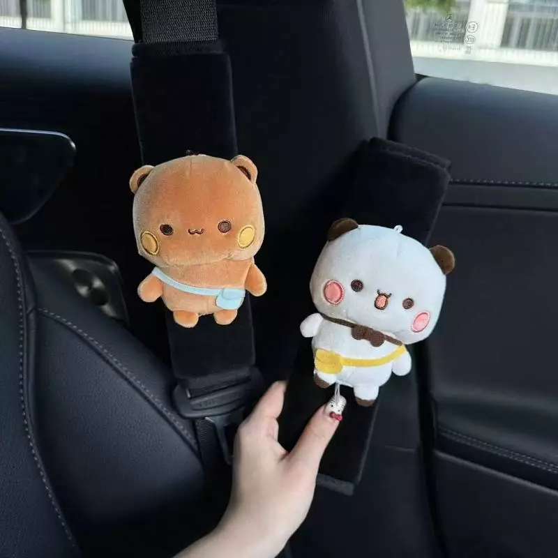 Car Safety Belt Shoulder Pad Cover Cute Four Seasons Universal High-Grade Soft Anti-Strangulation Neck qK9D
