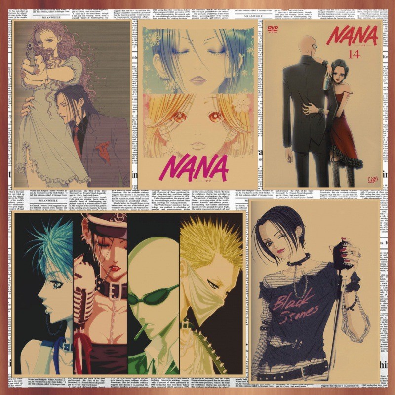 Nazawa Ai อะนิเมะญี่ปุ่น Retro กระดาษคราฟท์โปสเตอร์ Bar Cafe ตกแต่งภาพวาด 42 * 30 ซม.