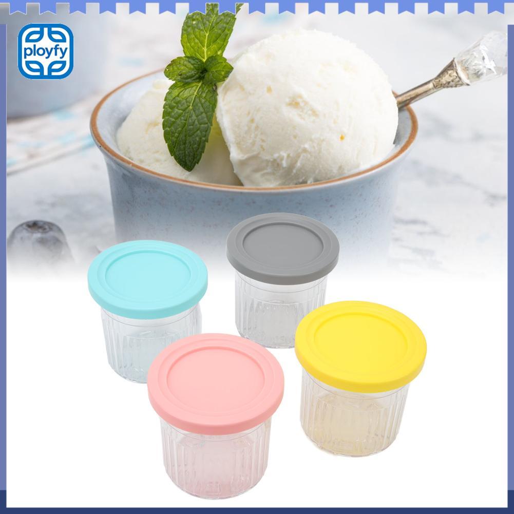 ployfy Tnfeeon ภาชนะขนมแช่แข็งพร้อมฝาปิดถ้วยไอศกรีม 20 ออนซ์สำหรับ NC299AMZ NC300s Series 4 ชิ้น