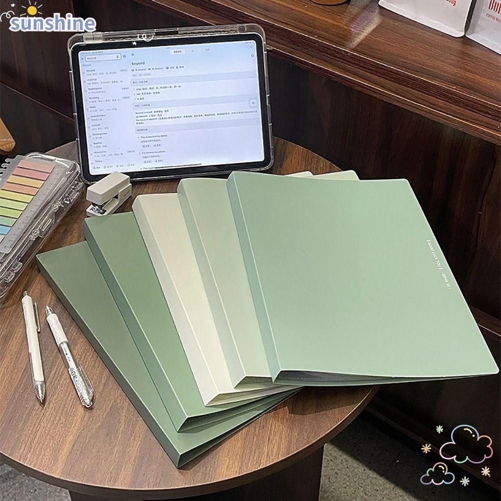 SSUNSHINE Test Paper Storage Booket, PP Gradient Color A4 โฟลเดอร์แฟ้ม, กระเป๋าเอกสารความจุขนาดใหญ่ค